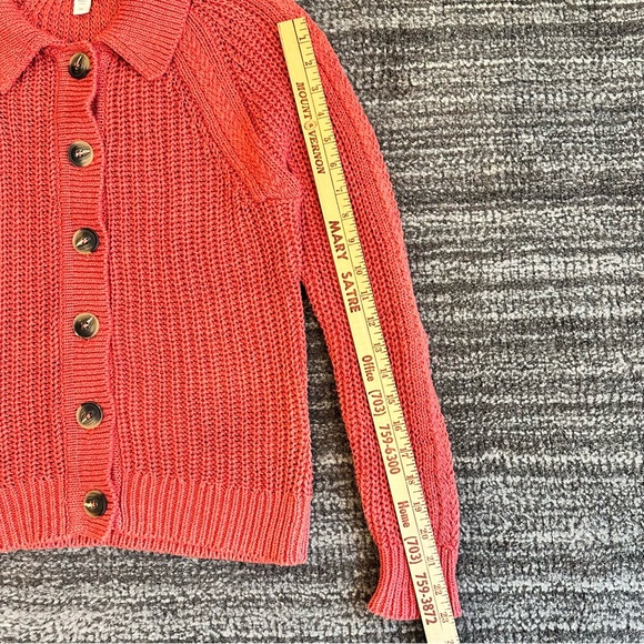 Garnet Hill Maren Linen & Organic Cotton Cardigan Size XS Button Up Prep Coastal - Picture 11 of 13